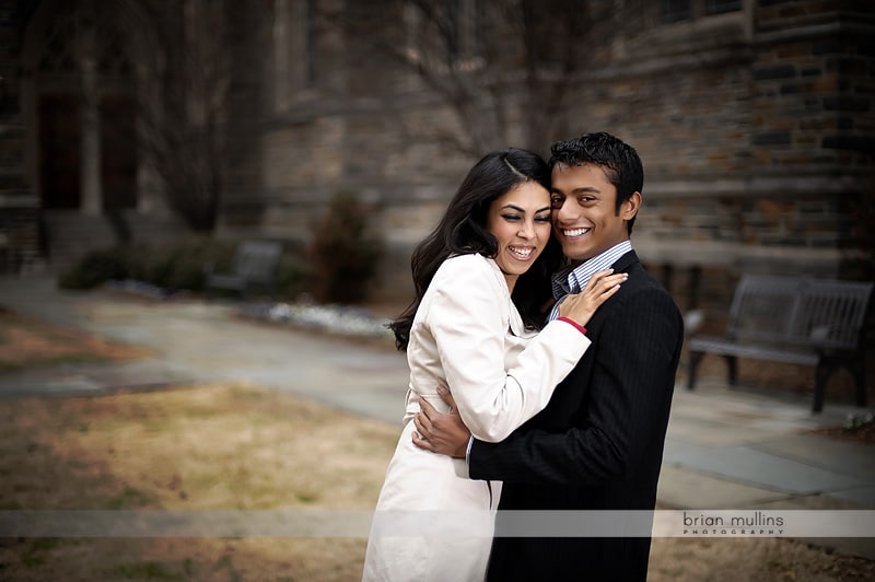 engagement session at duke chapel