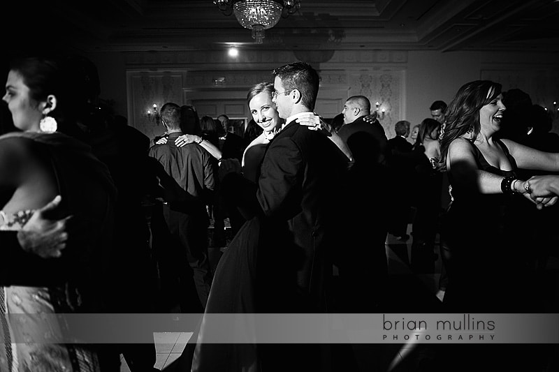 bride & groom dancing