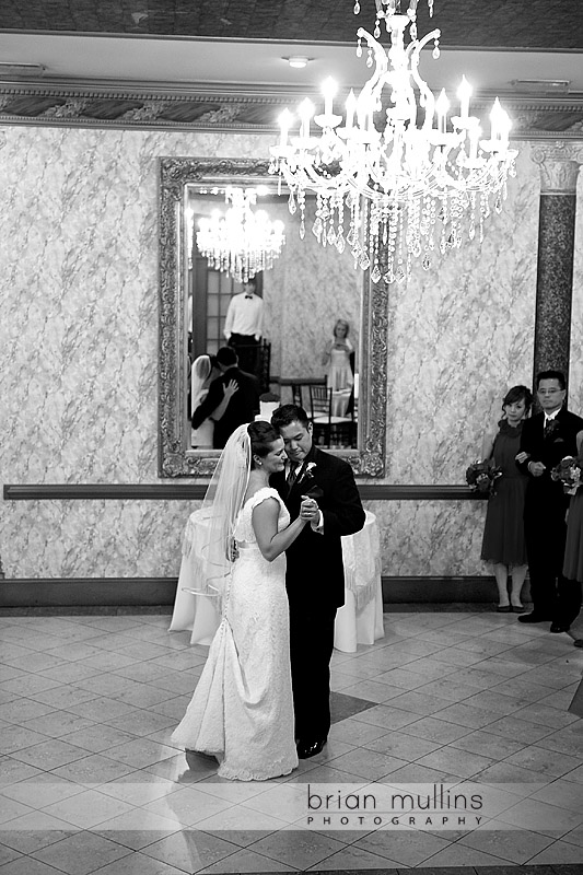 bride and grooms first dance