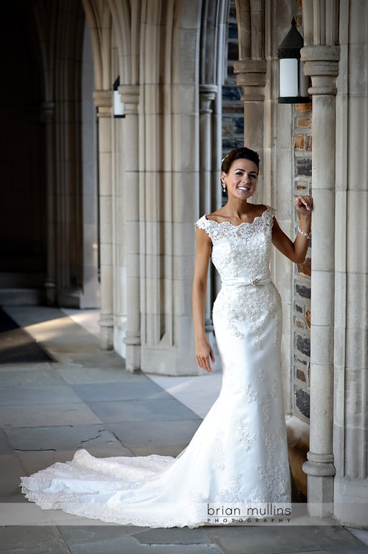 bridal portrait at duke chapel