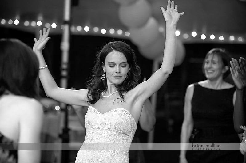 bride dancing at wedding reception