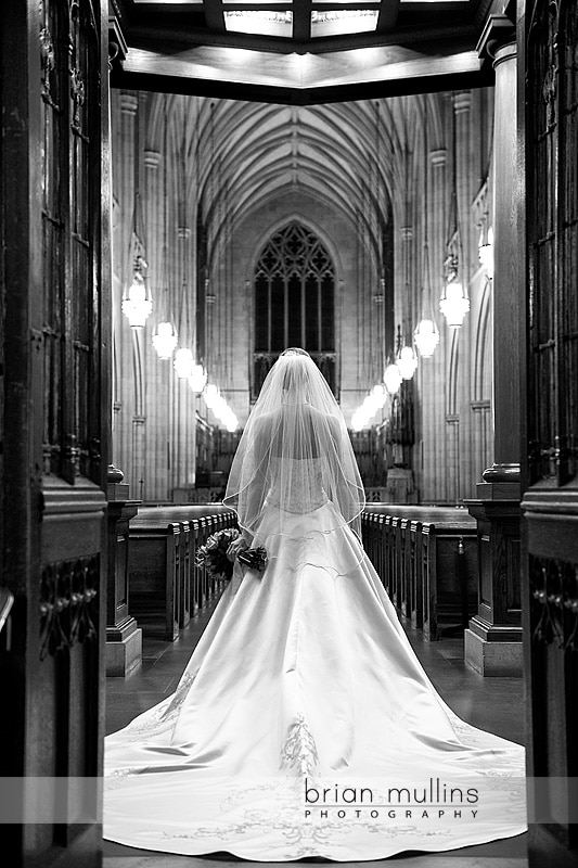 bridal portrait at duke chapel