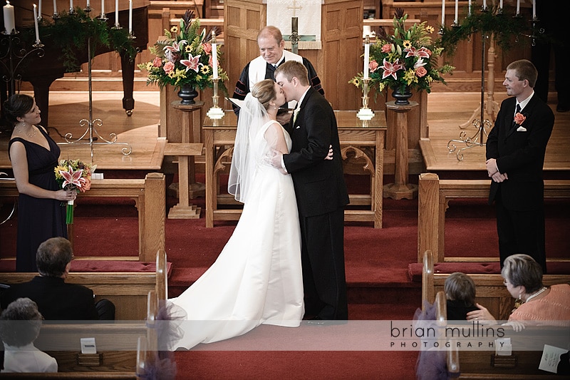 Wedding kiss photography in Raleigh NC