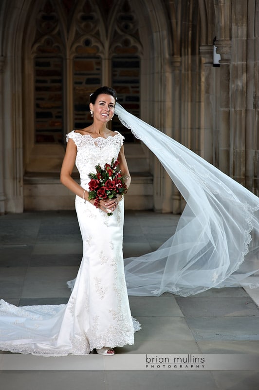 duke chapel bridal photography