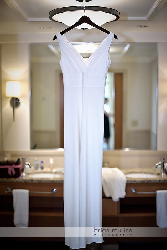 wedding dress at Umstead Hotel