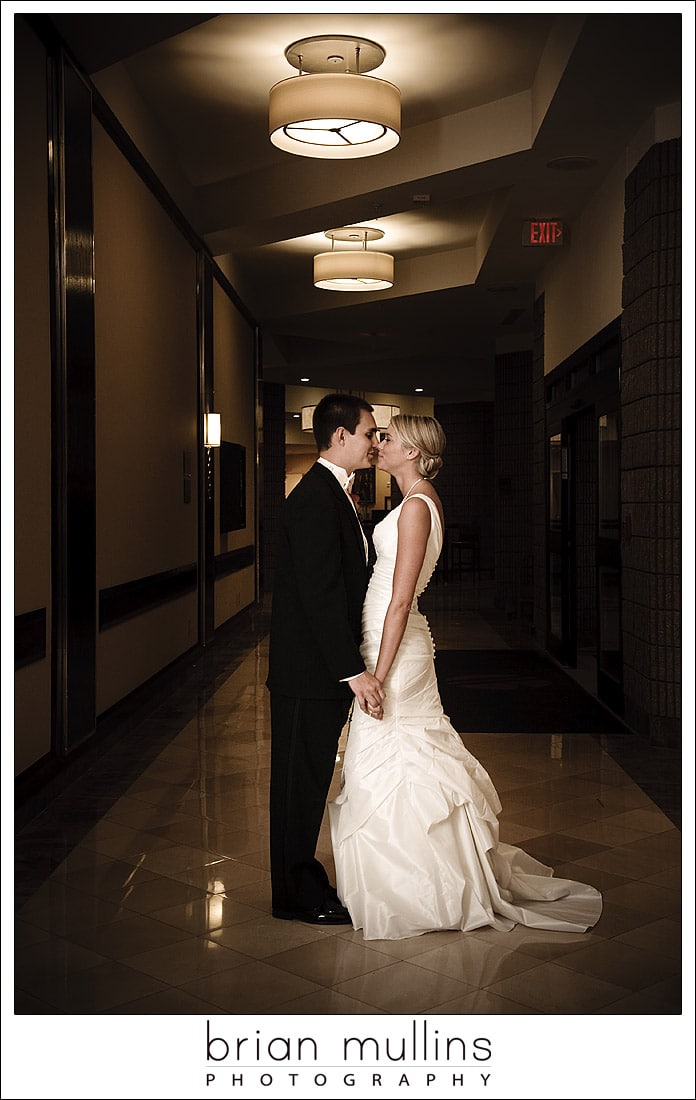 Bride and Groom wedding portrait at Crabtree Marriott