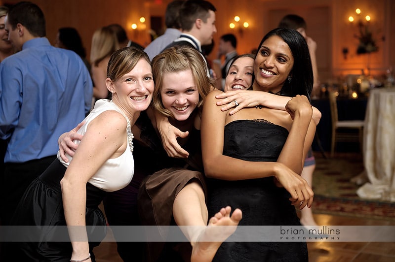 fun wedding reception photo