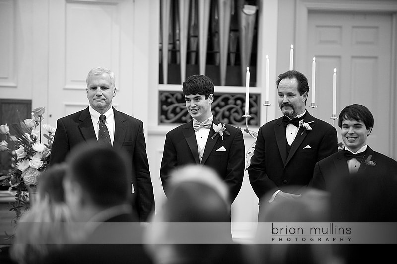 Groom sees bride at Raleigh NC wedding