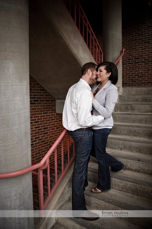 downtown raleigh engagement picture