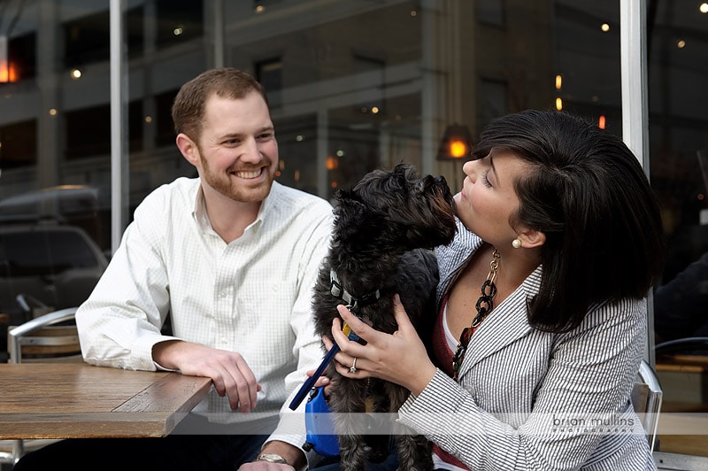 engagement session with dogs