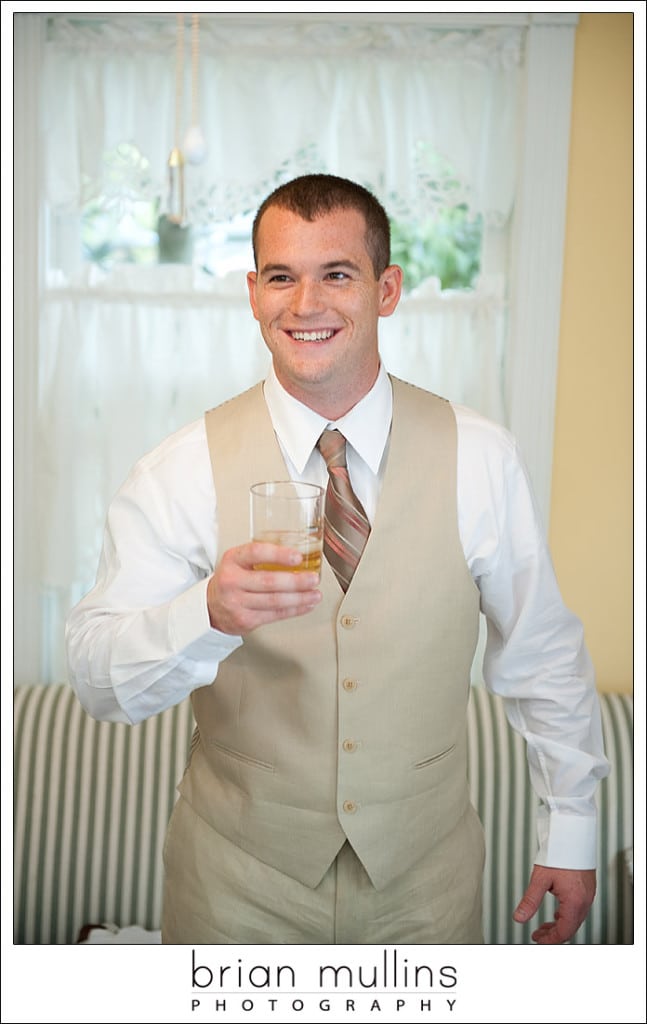 Groom relaxing before the wedding - Raleigh, NC Wedding Photography