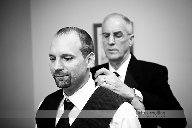 groom getting dressed