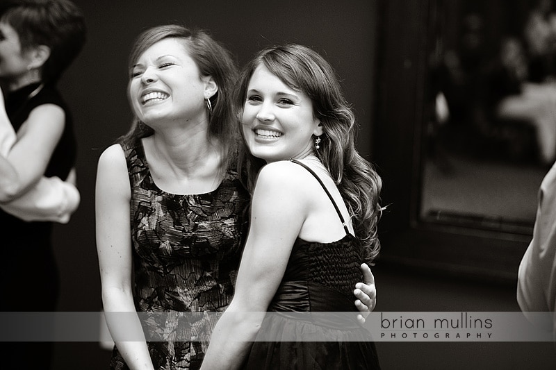 two girls dancing at Raleigh wedding reception