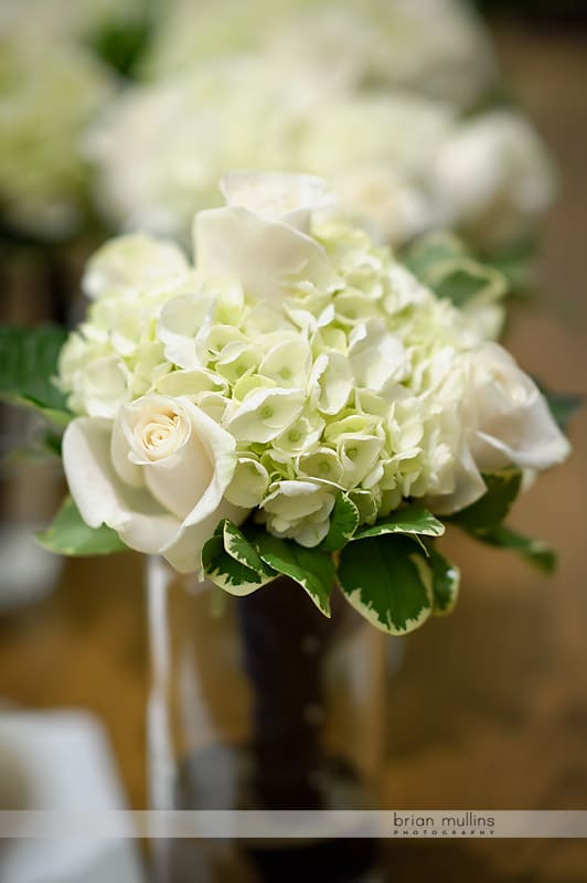 white rose wedding bouquet