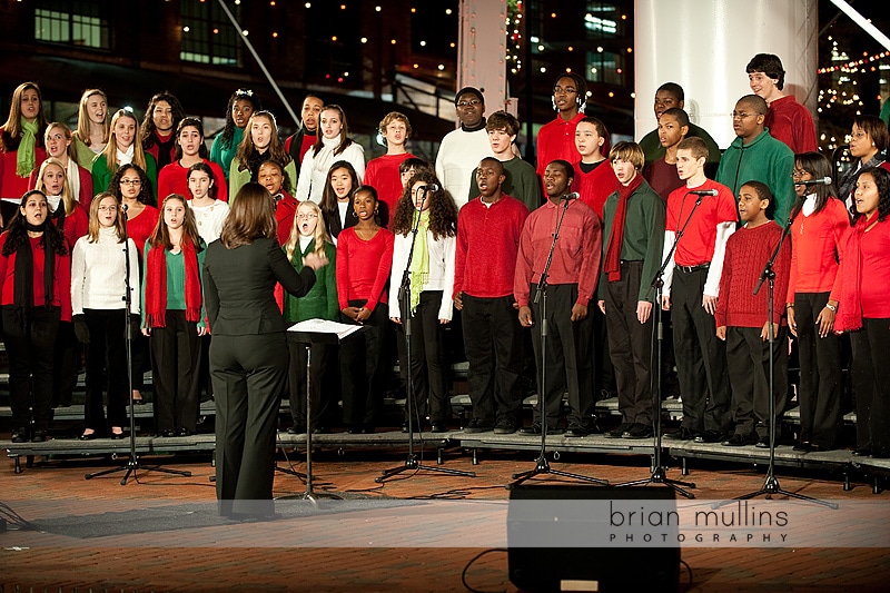 Singers performing at Light Up Durham