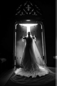 artistic bridal portrait at duke chapel
