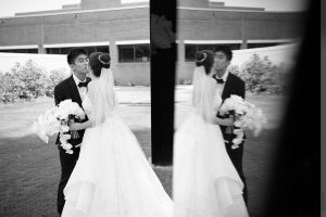 first look at NCMA wedding